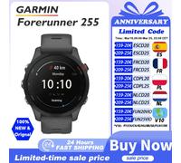 Montre Garmin Forerunner 255, montre connectée sportive Garmin, 46 mm, écran couleur 1,3'', autonomie de 14 jours, 4 Go de RAM, NFC, Bluetooth, Wifi, étanche 5 ATM Slate Gray