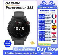 Montre Garmin Forerunner 255, montre connectée sportive Garmin, 46 mm, écran couleur 1,3'', autonomie de 14 jours, 4 Go de RAM, NFC, Bluetooth, Wifi, étanche 5 ATM Slate Gray