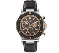 Montre - GC - Cuir - Homme - Quartz - Alphanumérique