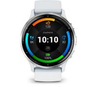 Montre GPS connectée - GARMIN - Venu 3 - WiFi - 35,4 mm - Acier Silver, boîtier blanc