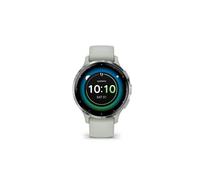 Montre GPS connectée - GARMIN - Venu 3S - 30,4mm (1,2") - Acier Silver, boîtier vert sauge et bracelet en silicone vert sauge