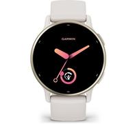 Garmin Vivoactive 5 Cream Gold avec bracelet ivoire Blanc