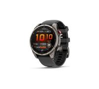 Montre gps garmin fenix 8 pro amoled 47 mm sapphire titane avec bracelet en silicone gris graphite