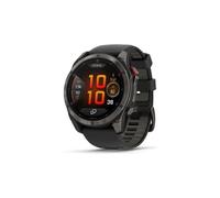 Montre gps garmin fenix 8 pro amoled 51 mm sapphire titane carbon gray dlc avec bracelet en silicone noir gris