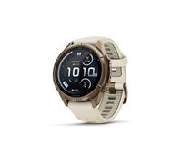 Montre gps garmin fenix 9 pro amoled inreach 43 mm sapphire titanium gold avec bracelet beige gris