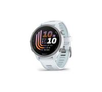 Montre gps garmin forerunner 170 music blanc avec bracelet en silicone blanc bleu ciel