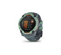 Montre gps garmin instinct 3 amoled 50 mm vert neotropic avec bracelet en silicone bleu twilight