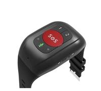 Montre GPS Intelligente SOS Bracelet de Suivi en Temps réel Moniteur santé Appel téléphonique bidirectionnel Tracker d'alerte Chute étanche for Personnes âgées(Red)