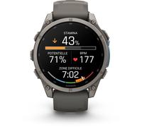 Montre GPS multisports - GARMIN - fēnix 9 - 47 mm - Écran AMOLED - Titane - Gris galet