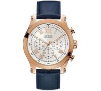 Montre - GUESS - W1105G4 - 46.5mm - Cuir Bleu - Cadran Blanc