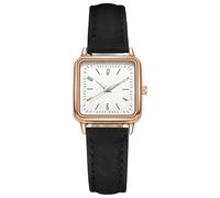 Montre habillée pour femme avec bracelet en cuir inoxydable - Montre créative pour femme - Montres en cuir approuvées par les chemins de fer pour hommes, C, taille unique