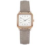 Montre habillée pour femme avec bracelet en cuir - Montre à quartz analogique - Montre créative élégante et mignonne - Montre pour femme approuvée par les chemins de fer, D, taille unique