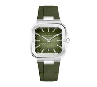Montre - HERBELIN - Cap Camarat Square - Kaki - Bracelet en caoutchouc FKM - Étanche 100m