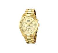 Lotus Montre 18153-2 Homme Quartz Chronographe Acier inox 316L Doré Verre minéral Étanche 5 ATM