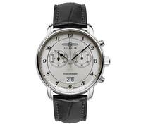 Montre - Homme - 8584-4 - Chronographe - Acier inoxydable - Cuir noir