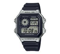 Montre Homme CASIO AE-1200WH-1CVCF Numerique Silicone Noir Chrono Sub 100mt