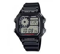 Casio Montre AE-1200WH-1AVEF Chronographe Alarme Résistante à l'eau 10 Bar Homme Noir
