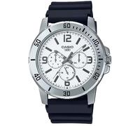 Montre Homme CASIO Collection MTP-VD300-7B - Quartz - Affichage Date et Jour - Bracelet Caoutchouc Noir