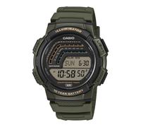 Montre Homme CASIO WS-1800-3AVEF Silicone Vert Timer Chrono Alarm Numérique