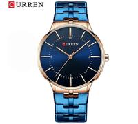 Montre homme CURREN 8321 à quartz, bracelet en acier, étanche, décontractée, simple, pour le travail