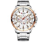 Montre homme CURREN 8363 Montre pour homme Homme Quartz Homme Montres-bracelets avec bracelet en acier inoxydable Bande Trois V528