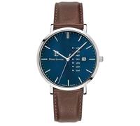 Montre Homme DATA Cadran Bleu Bracelet Cuir Brun