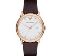 EMPORIO ARMANI HOMME 43MM BRACELET CUIR MARRON QUARTZ ANALOGIQUE MONTRE AR2502