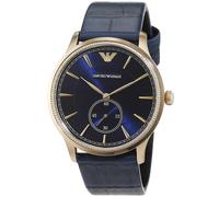 MONTRE Homme EMPORIO ARMANI Bracelet Cuir et Boitier Plaqué or 269,00€ Neuve