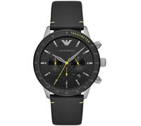 Montre Homme EMPORIO ARMANI - Cuir Noir - Quartz - Verre minéral - Analogique