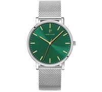 Montre Homme ESSENTIAL Argenté Cadran Vert Bracelet Acier milanais Argenté 20 MM