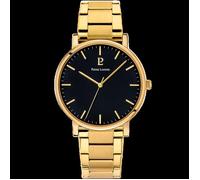 Montre Homme ESSENTIAL Cadran Noir Bracelet Acier Doré