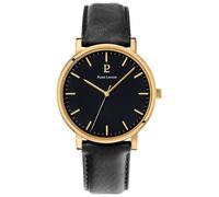Montre Homme ESSENTIAL Cadran Noir Bracelet Cuir Noir