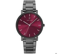 Montre Homme ESSENTIAL Gris Cadran Bordeaux Bracelet Acier Gris 20 MM