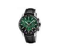 Festina Montre Homme Analogique avec Bracelet en Cuir Noir - Mouvement Quartz - Chronographe - Calendrier - Verre Minéral Haute Résistance - Étanche 10 ATM - Élégante F20561/5 Timeless Chronograph