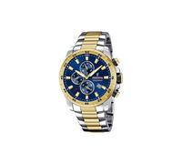 Festina Montre Homme F20562/2 Chrono Sport Quartz Acier 316L 45 mm Étanche 10 ATM Bleu/Gris