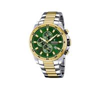 Festina Montre Homme Analogique en Acier Inoxydable 316L - Mouvement Quartz - Chronographe - Calendrier - Verre Minéral Haute Résistance - Étanche 10 ATM F20562/3 Chrono Sport