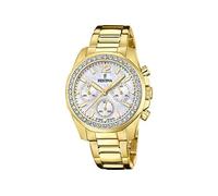 Festina Montre femme F20609/1 Boyfriend – Acier inoxydable 316L doré, Quartz chronographe, 10 ATM