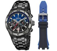 Festina Montre Homme F20673/1 Chrono Bike - Acier 316L Noir, Quartz, Chronographe, 10 ATM