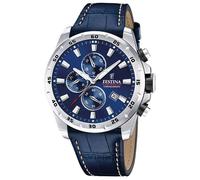 Montre - Homme - F20692/2 - Chronographe - Acier inoxydable - Cuir bleu