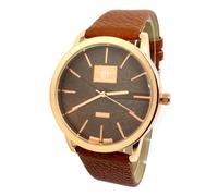 MONTRE HOMME FEMME CUIR MARRON CUIVRE DANDY ROSE GOLD CLASSIQUE IDÉE CADEAU