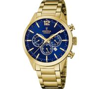 Montre FESTINA pour Homme F20633/2 Timeless Chronograph Boîtier en Acier Inoxydable Doré Bracelet en Acier Inoxydable Doré