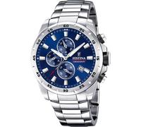 Festina Montre Homme Analogique en Acier Inoxydable 316L - Mouvement Quartz - Chronographe - Calendrier - Verre Minéral Haute Résistance - Étanche 10 ATM - Casual F20463/2 Chrono Sport