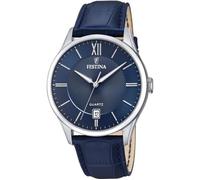 Montre Homme FESTINA - Cuir Bleu - Etanche 5 ATM - Mouvement Quartz