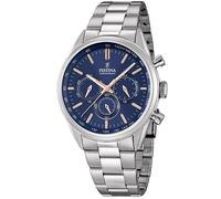 Festina Montre homme F16820/A Chronographe Quartz Acier inoxydable 316L Argenté Étanche 50 m
