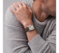 Fossil Montre Carraway Homme – Mouvement quartz – Bracelet cuir ou acier inoxydable – Marron foncé