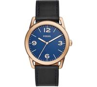 Montre Homme - Fossil - Ledger - 42mm - Cuir Bleu - Quartz Analogique