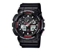 Casio Montre-bracelet GA-100-1A4ER (l x H) 51.20 mm x 55 mm noir, rouge Matériau du boîtier=Résine synthétique Matériau