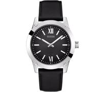 GUESS Crescent Montre Homme Acier Cuir Noir GW0628G1