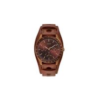 Montre Homme Guess Watches W1100G3 - Bracelet Cuir - Affichage Alphanumérique - Marron