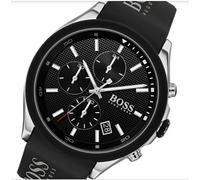 MONTRE Homme HUGO BOSS Chrono avec Date Bracelet en Silicone Noir. 399,00€ NEUVE